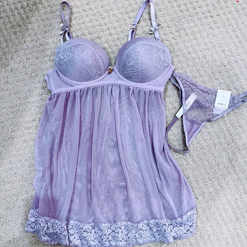Lilac Baby doll top and matching panties